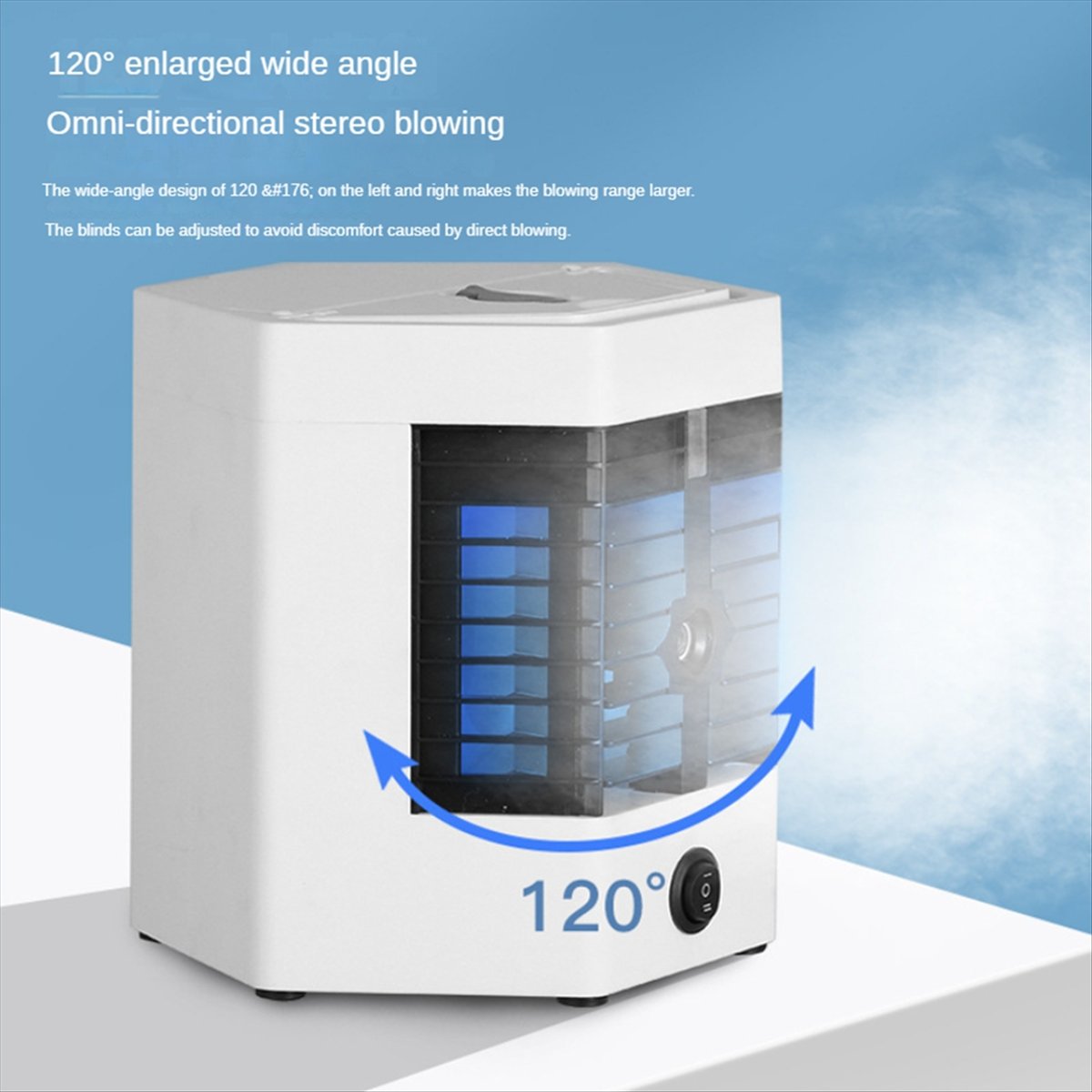 Description Picture 5 of itemMini Air Conditioning Fan Desktop Cooler Fan USB Portable Spray Humidifier Water Cooling Fan for Bedroom and Desktop
