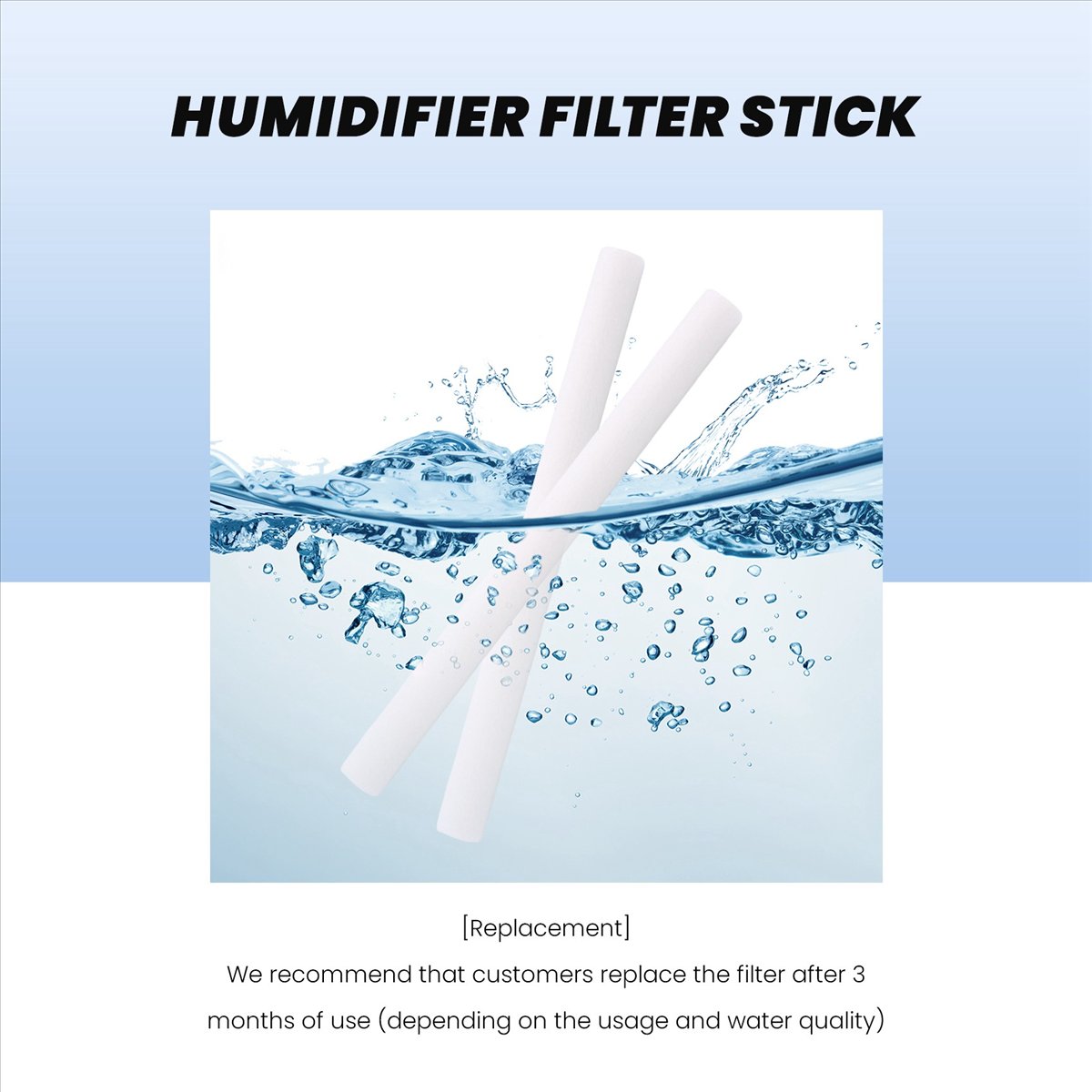 Description Picture 5 of itemHumidifier Cotton Swabs, Humidifier Refill Stick Portable Personal USB Mini Humidifier Filter Replacement Elements 10Pcs