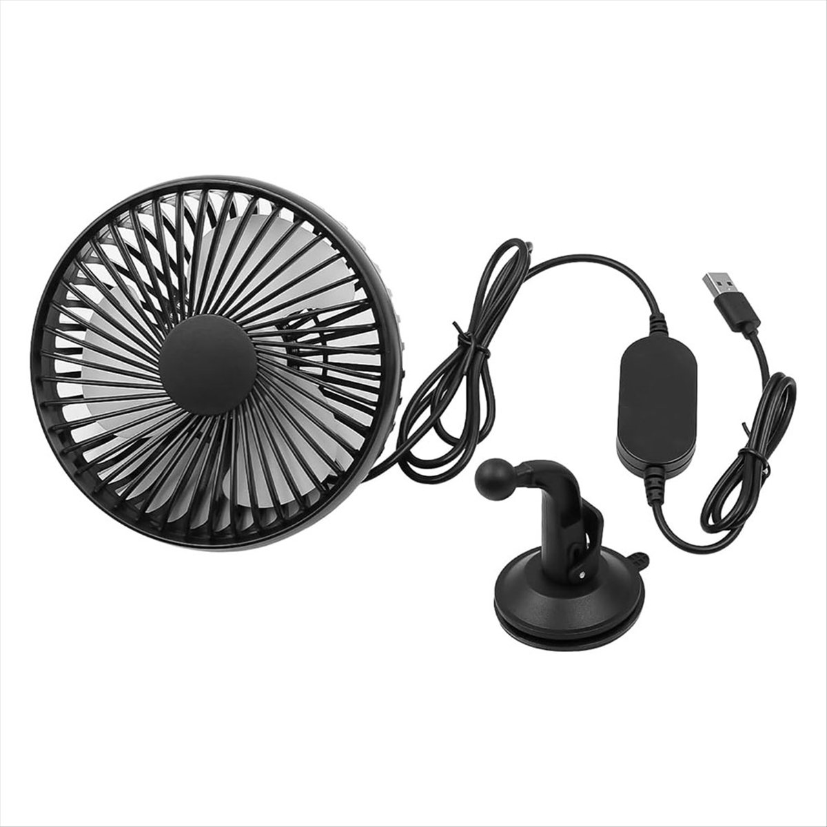Description Picture 5 of itemSuction Cup Car Fan Portable USB Fan 12V/24V Universal High Wind Silent Rotatable Small Noise Cooling Fan for Home Car