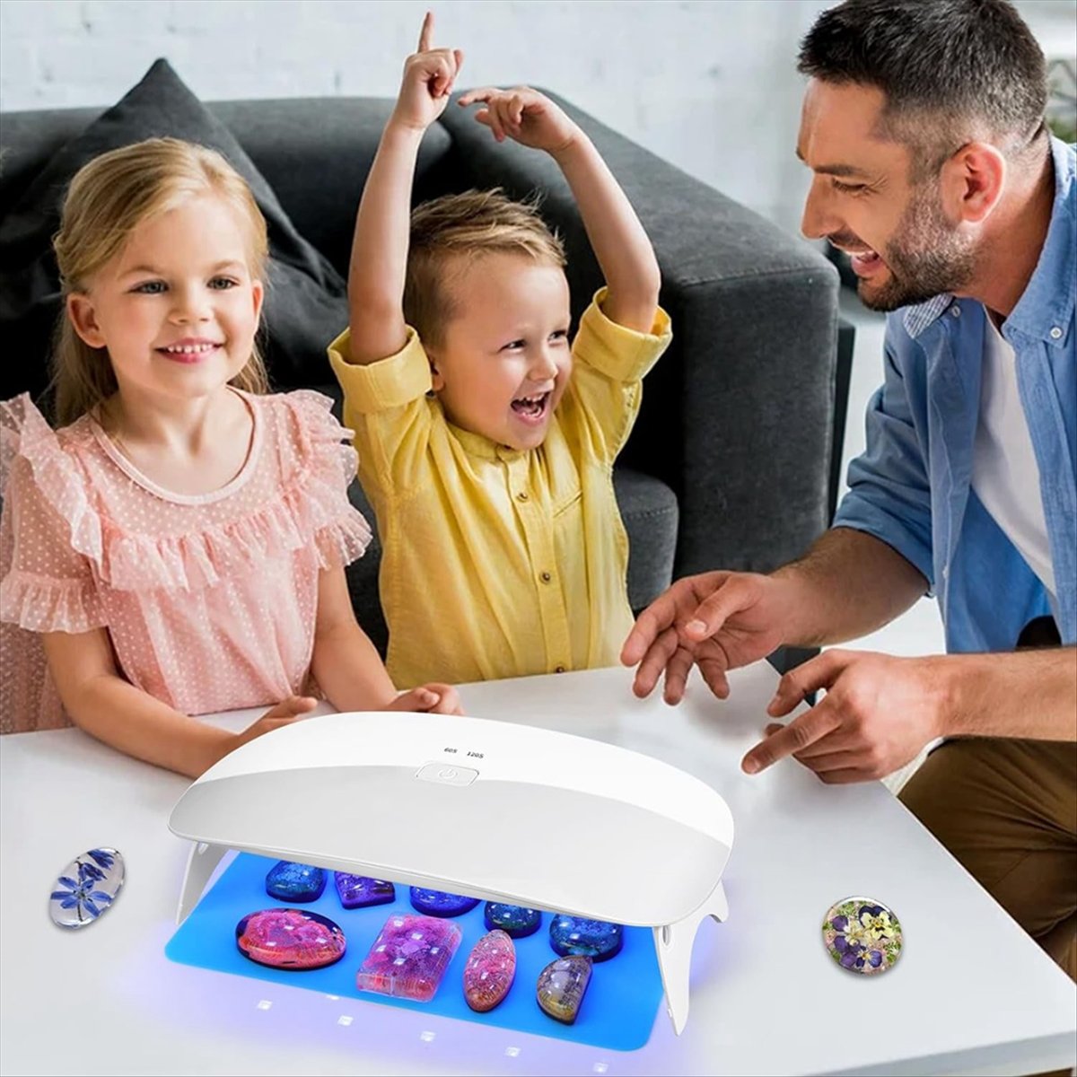 Description Picture 5 of itemResin UV Lamp, 48W Fast Curing UV/LED Resin Lamp with 30Pcs Dual Lightsource Lamp Beads for UV Resin Kit