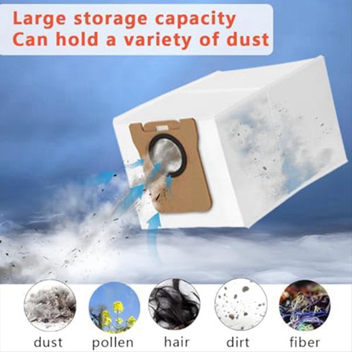 Description Picture 5 of item23PCS for Robot Vacuum X10+ X10 Plus B101GL Spare Parts Accessories Main Side Brush Hepa Filter Mop Rag Dust Bag