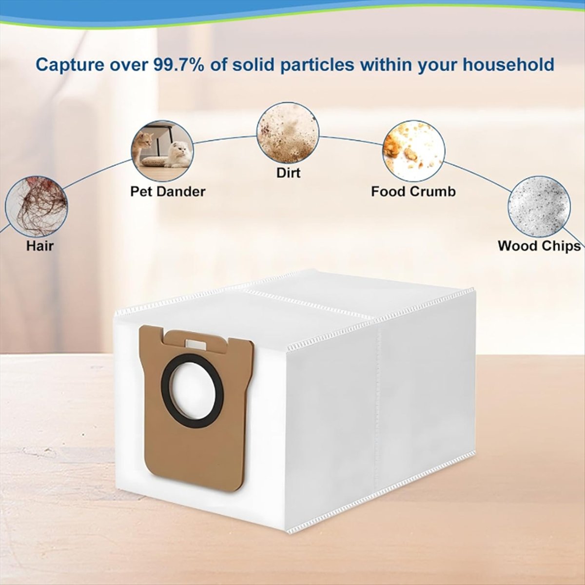 Description Picture 3 of item23PCS for Robot Vacuum X10+ X10 Plus B101GL Spare Parts Accessories Main Side Brush Hepa Filter Mop Rag Dust Bag