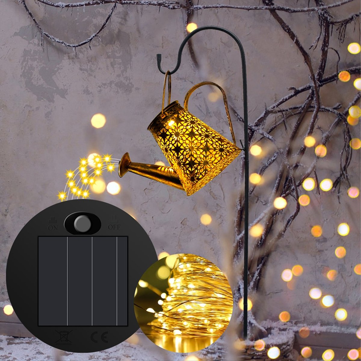 Description Picture 2 of item2Pcs Solar Light Replacement Top LED Solar Panel Lantern Lid for Outdoor Hanging Lanterns IP65 Waterproof