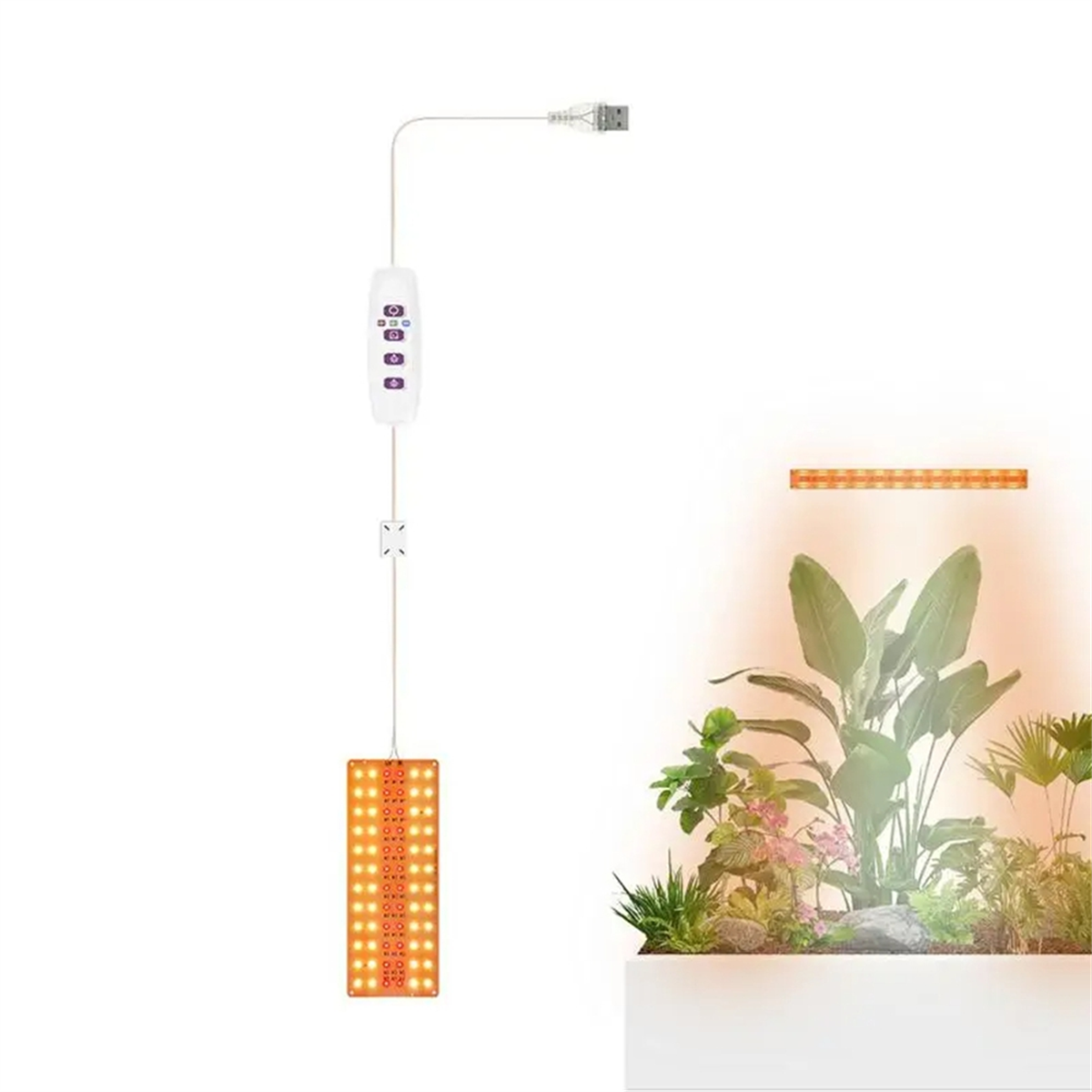 Description Picture 5 of itemFull Spectrum Plants Grow Light Auto On/Off LED Lamp Sunlight Quantum Grow Lamp 2 Skewers