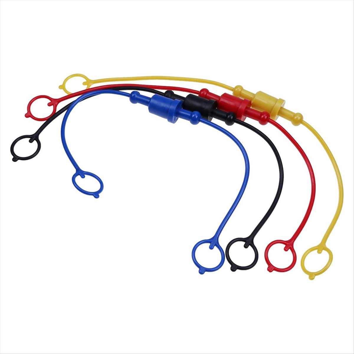 Description Picture 4 of item4 Sets Hydraulic Quick Coupler Male Dust Cap and Female Plug Cover, Rubber Dust Caps/Plugs(ISO-A 1/4Inch)