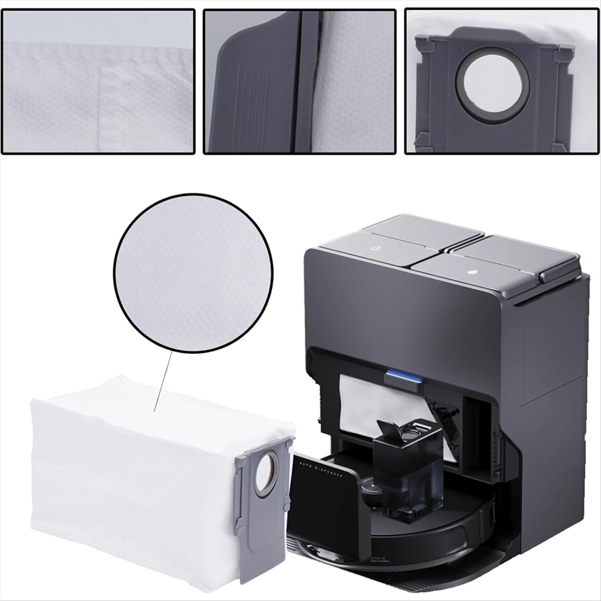 Description Picture 3 of itemFor Roborock S8 MaxV Ultra Robot Vacuum Cleaner Mian Side Brush Hepa Filter Mop Cloth Dust Bags Replacement Parts