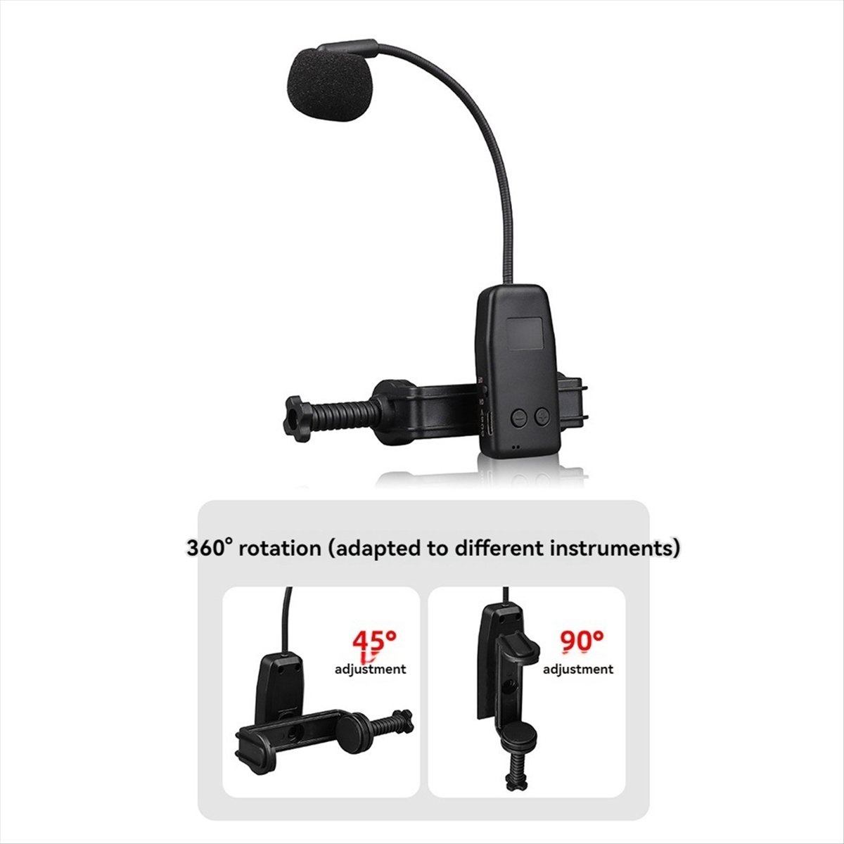 ABVE-Violin Wireless Microphone Musical Instrument Microphone Stage Performance Audio Receiver and Transmitter Short Clip