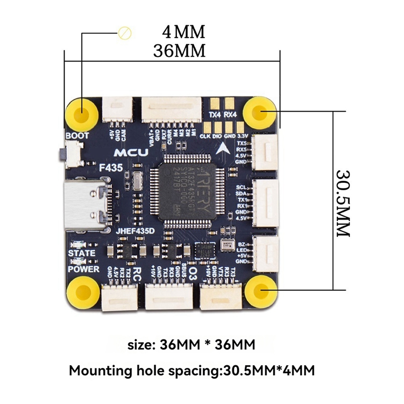 Description Picture 5 of itemBFYLW For JHEMCU AT32 F435 Flight Controller GF30 F435 for FPV Racing Drone Flight Controller