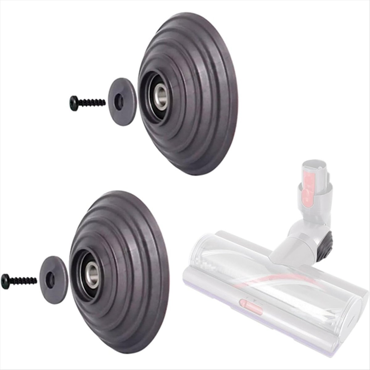 Description Picture 4 of itemA66T For Dyson V7 V10 V11 V15 Vacuum Cleaner Accessories 100W Direct Drive Suction Head Connector Adapter+V-Ball Wheel