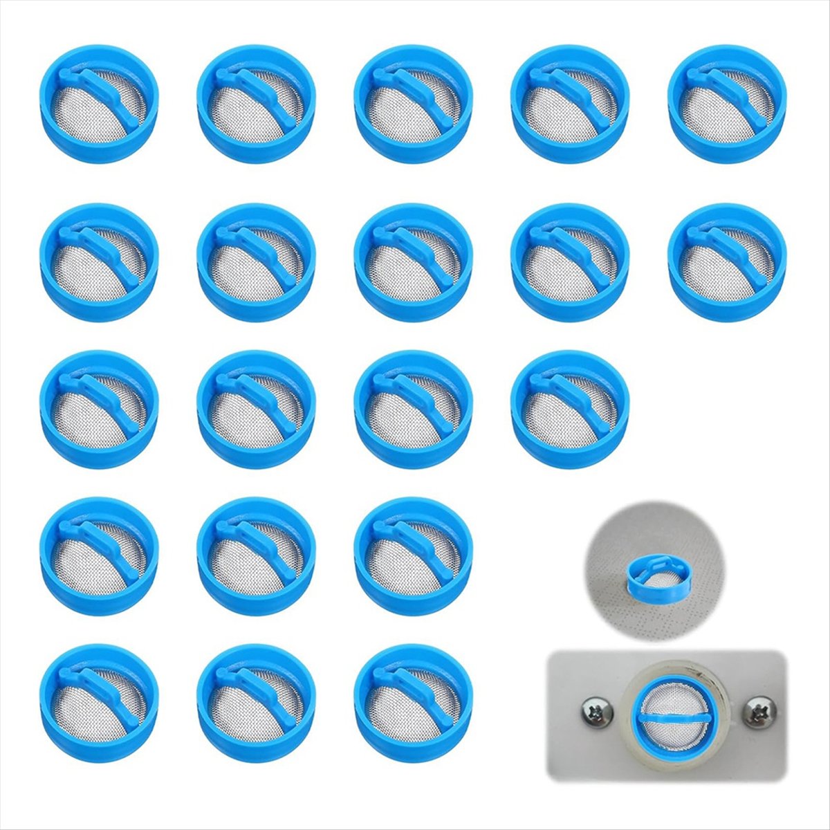 Description Picture 5 of itemA52Q20 Pcs Washing Machine Water Filter, Washer Water Inlet Valve Filter Screen Washing Machine Hose Filter Washer Part