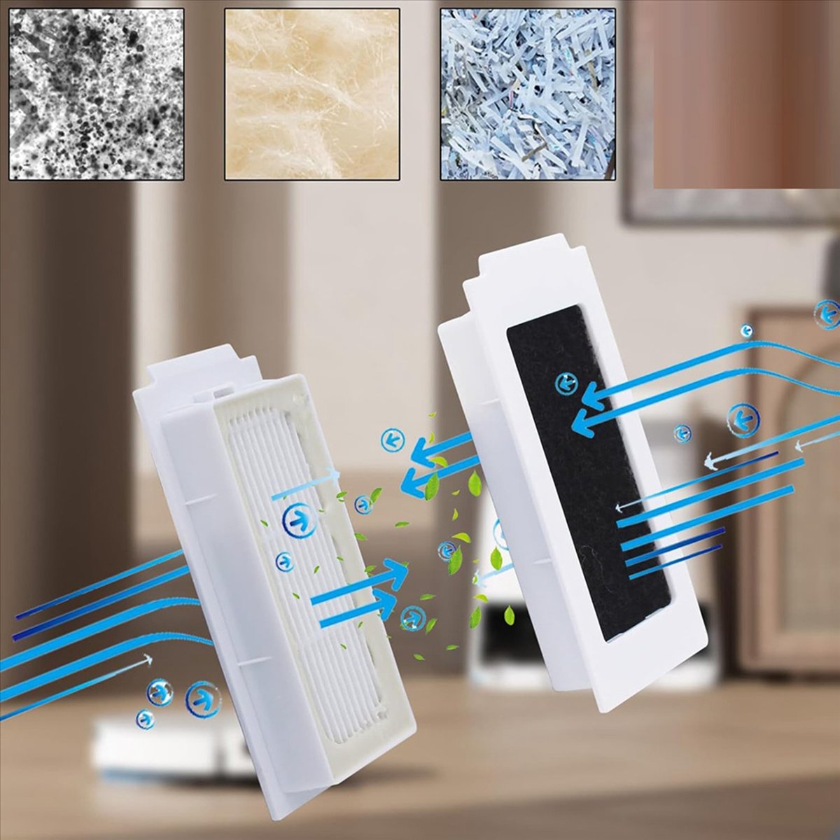 Description Picture 2 of itemA52Q2 Set Accessories for ECOVACS DEEBOT T30 Pro Omni / T30 Omni Robot Vacuum Cleaner, Main Brush, Dust Bags,Cloths, Filters