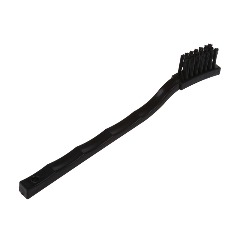 3 x 0.5cm Three Row Plastic Handle Anti Static Brushes Black 5 Pcs V7S2