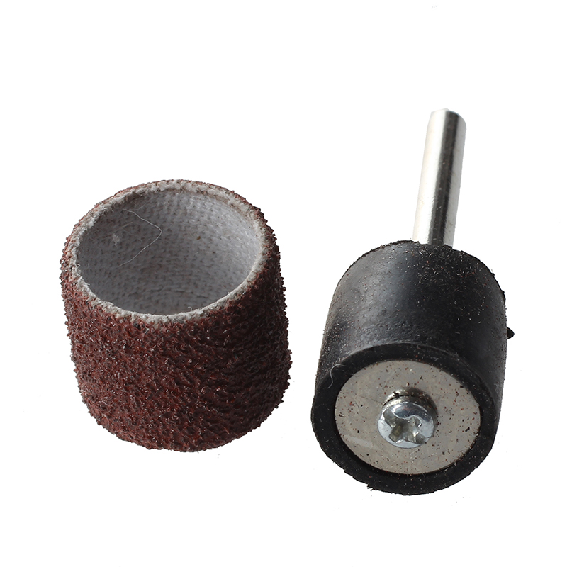 100pc 1/2" Sanding Bands Kit with 2 Sanding Drum Mandrel For Rotary