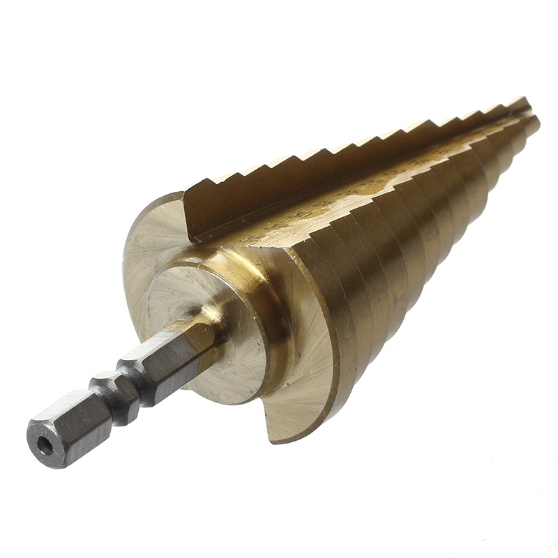6-35MM Plating HSS 13 Step Cone Drill Bit Titanium Hole Cutter Hex ...