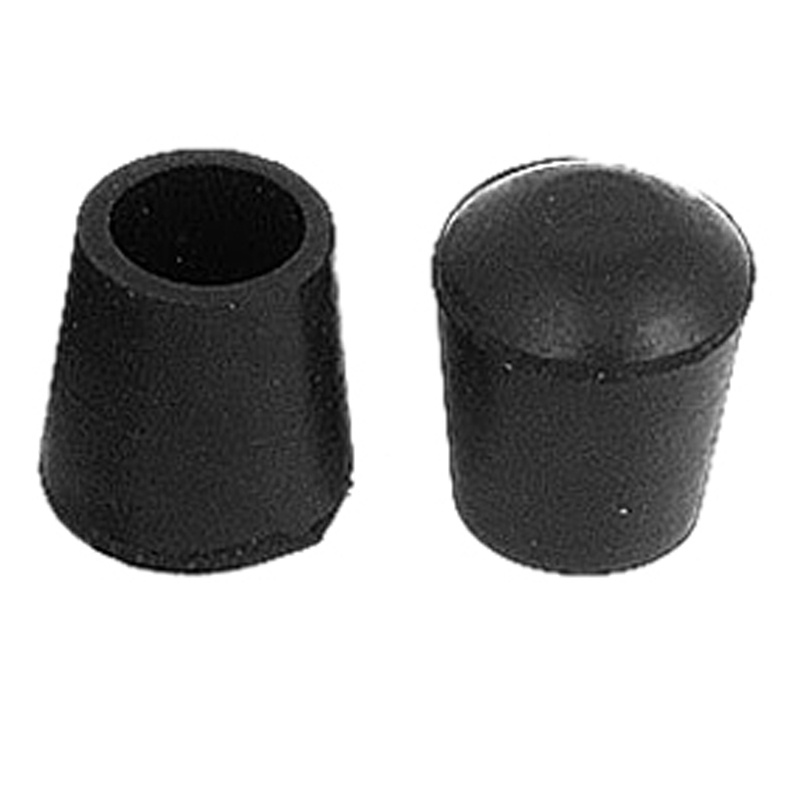 100Pcs Black Rubber Furniture Crutch Feet Stool Chair Leg Tips Pads