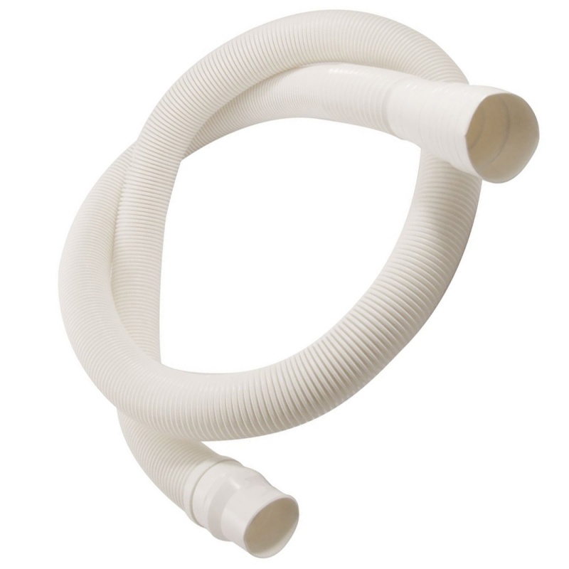 57" Length Flexible Elbow Drain Hose White for Washing Machine B4Q5