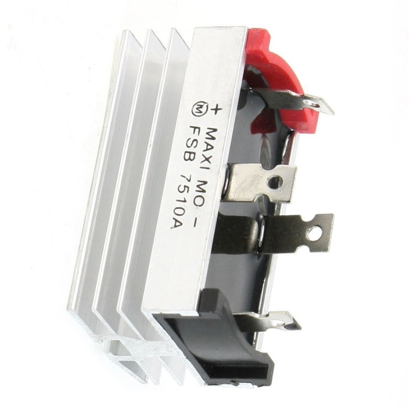 Aluminum Heatsink Base Single Phase Bridge Rectifier Diode 75A 1000V CP