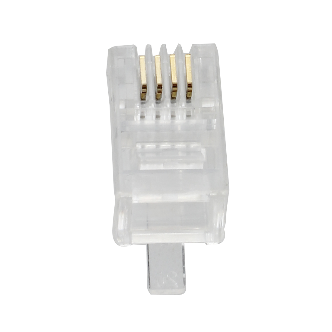 Clear plastic 30 pcs 4P4C connector RJ9 phone adapter C6T9 A2R2 ...