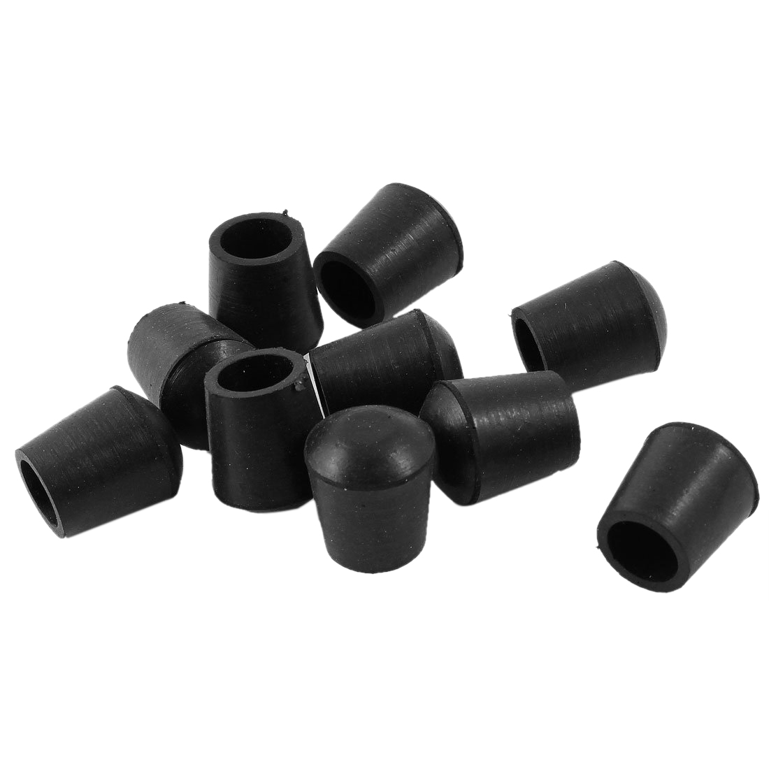 Gummi Abdeckung Stuhl Tischbein Einbau Fuss Pads 10 Stueck - Schwarz