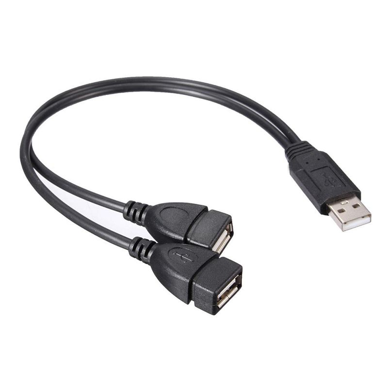 USB 2.0A Male auf 2 Dual USB Female Jack Y Splitter Verteiler Adapter ...