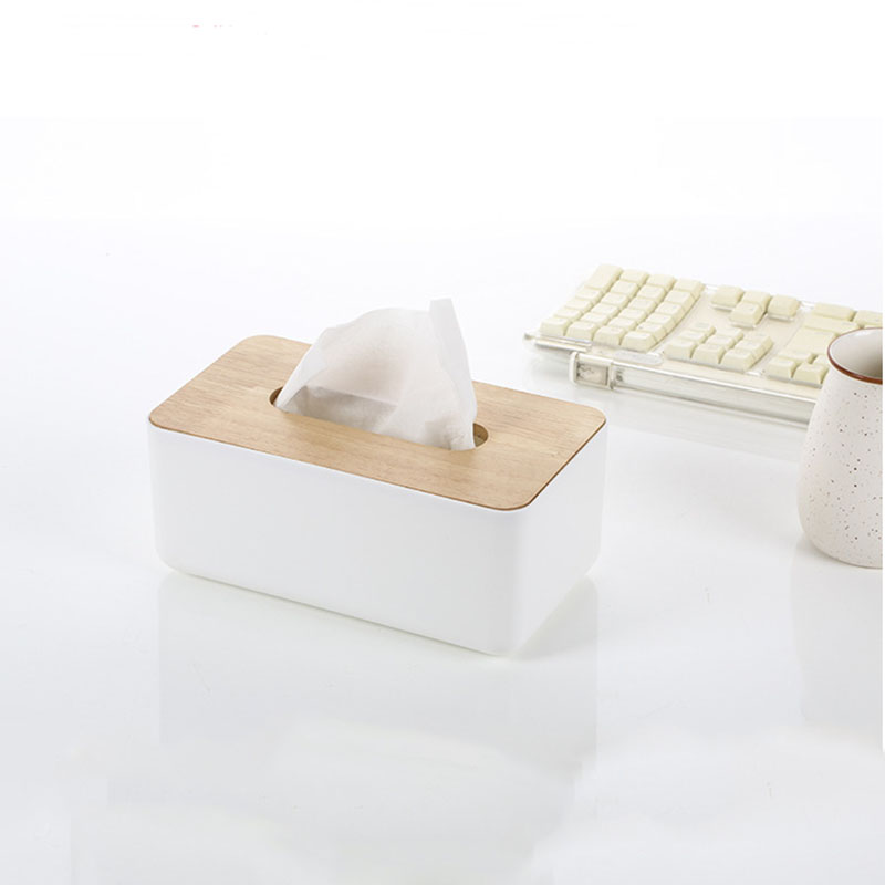 Boite a mouchoirs en bois style europeen Home Tissue Conteneur Serviette Se U5R6