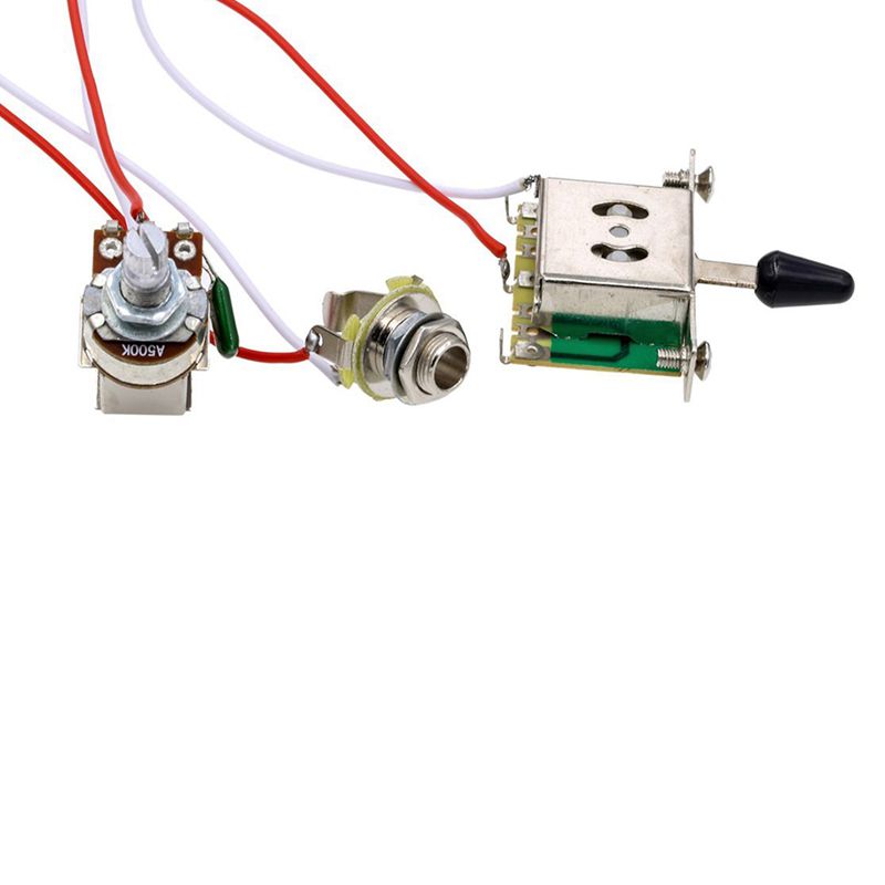 Electric Guitar Wiring Kit 1 Volume 1 Tone 3 Toggle Switch 500K Pots