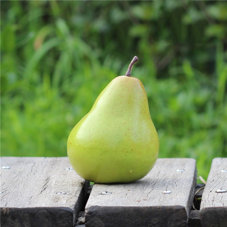 3X(4 Best Artificial Green Pear Decorative Fruit4x3 inch U9K9