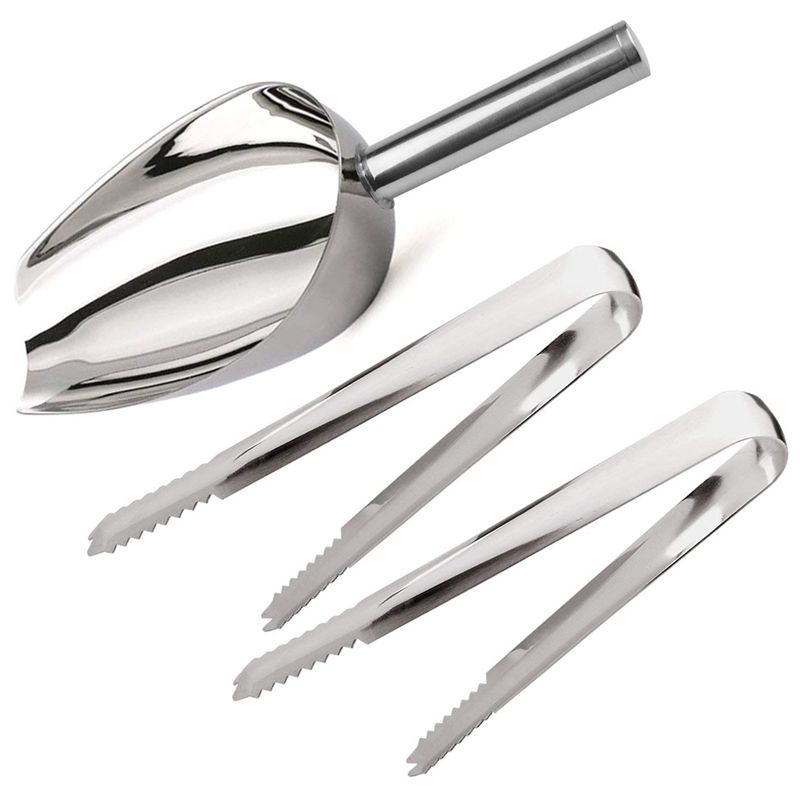Ice Scoop and Ice Tongs(3 Pack),Stainless Steel Serving Tongs and Food Sco N7M4 eBay