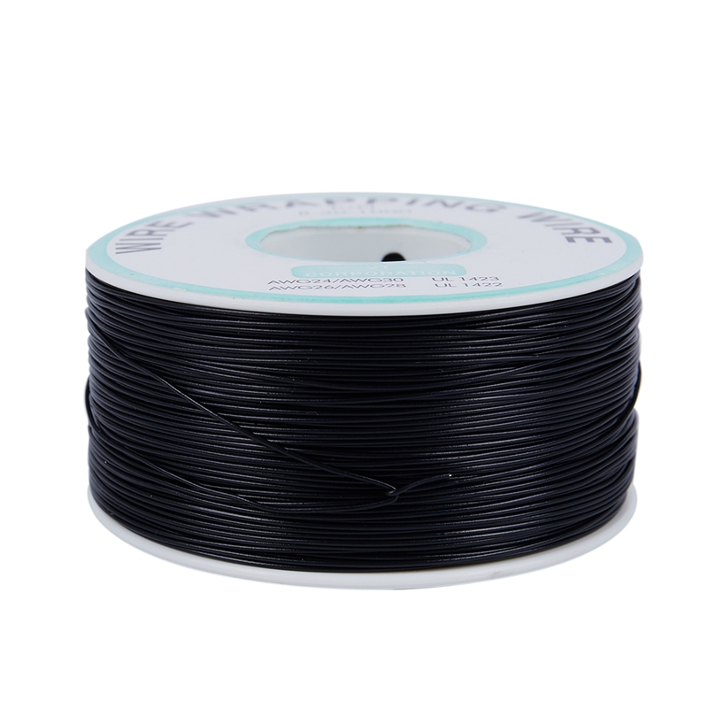 PCB Copper Core Jumper Wire Single Conductor Coil AWG30 820.2 Ft Black