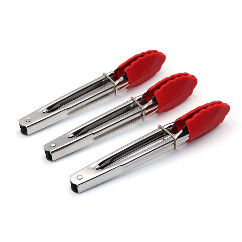 Small Tongs With Silicone Tips 7 Inch Kitchen Tongs Set Of 3 Perfect Fd V5C9 193571309815 eBay