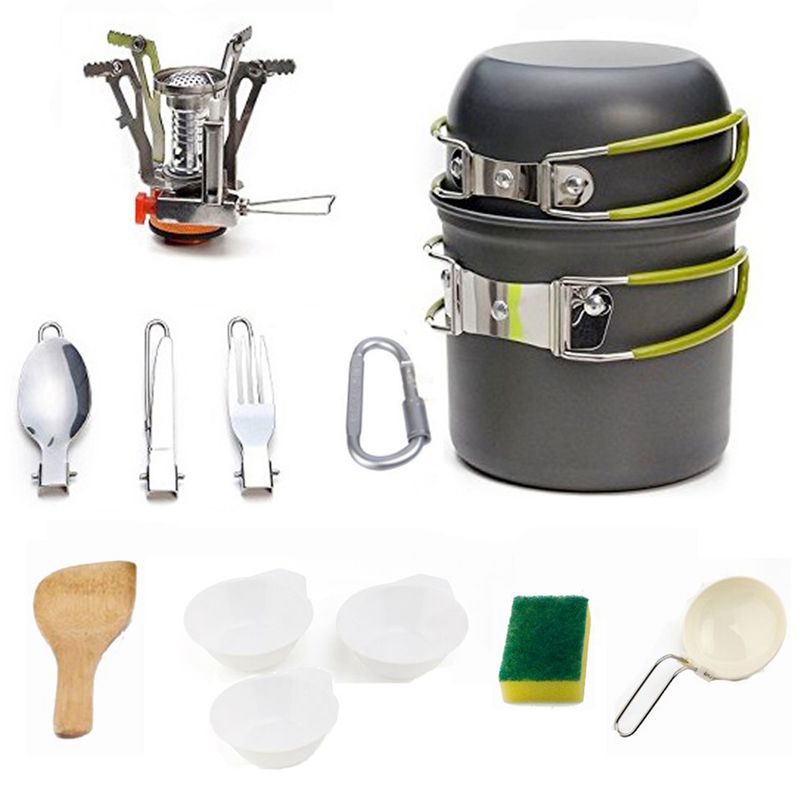 4X(Fornello Da Campeggio Fornello Da Campeggio Set Da Cucina Pentola Estrai N2J3 4X(Fornello Da Campeggio Fornello Da Campeggio Set Da Cucina Pentola Estrai N2J3
