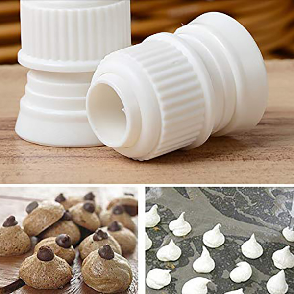 2X(24 Pack Plastic Standard Couplers Cake Decorating Coupler Pipe Tip