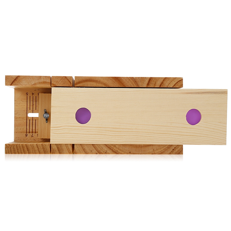 Moule de Coupe de Pain de Savon en Bois et Moule en Silicone Rectangle avec 7K2