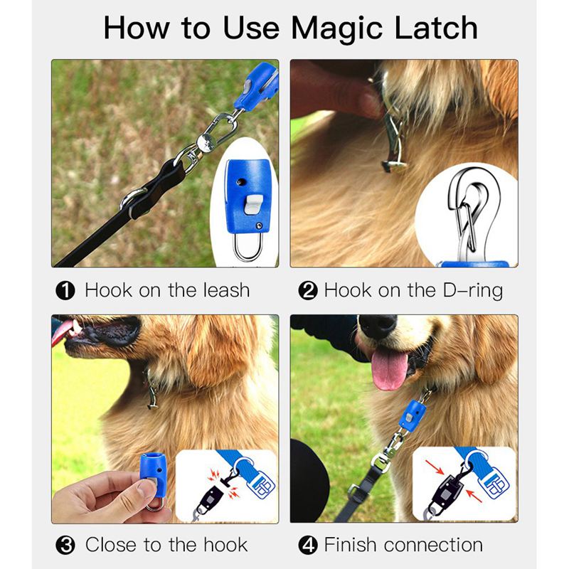 Magic Latch Automatic Dog Leash Connector One Press Connection
