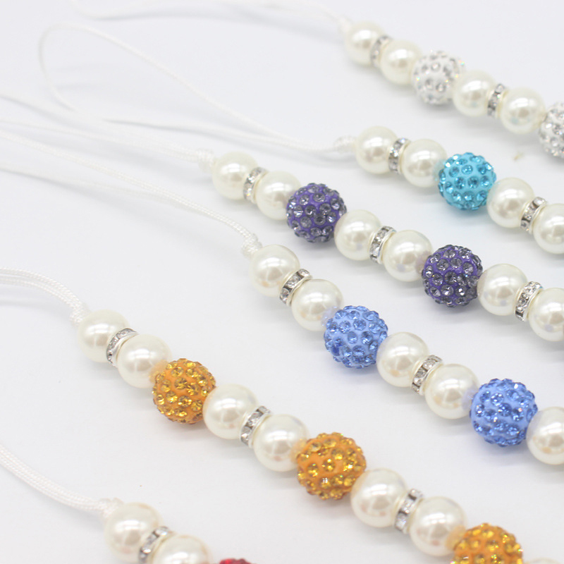 Baby Pacifier Clip Boy Girl Crystal Plastic Beaded Pacifier Holder Clip F6V6 1X