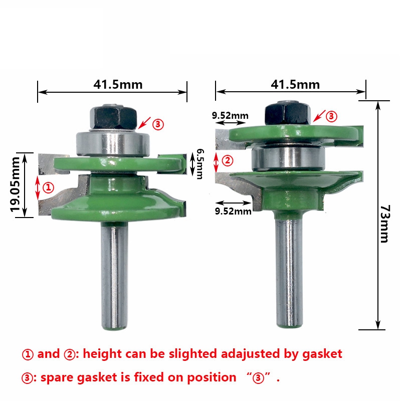 3 StüCke 8 Mm Schaft TüR Platten Schneider ErhöHte Schalt Schrank