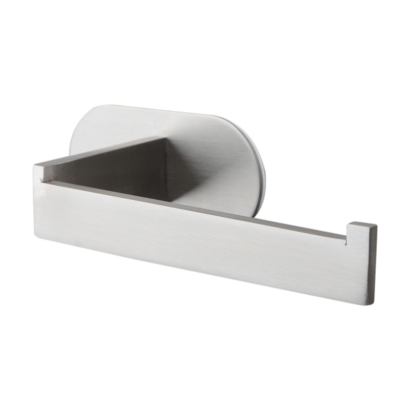 Support Mural Carré De Papier Hygiénique Porte-rouleau en acier inoxydable brossé tissu Bar