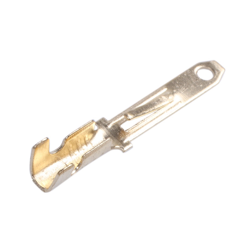Male Spade Crimp Terminals Wiring Connectors, 2.8 mm, Gold Tone, 10
