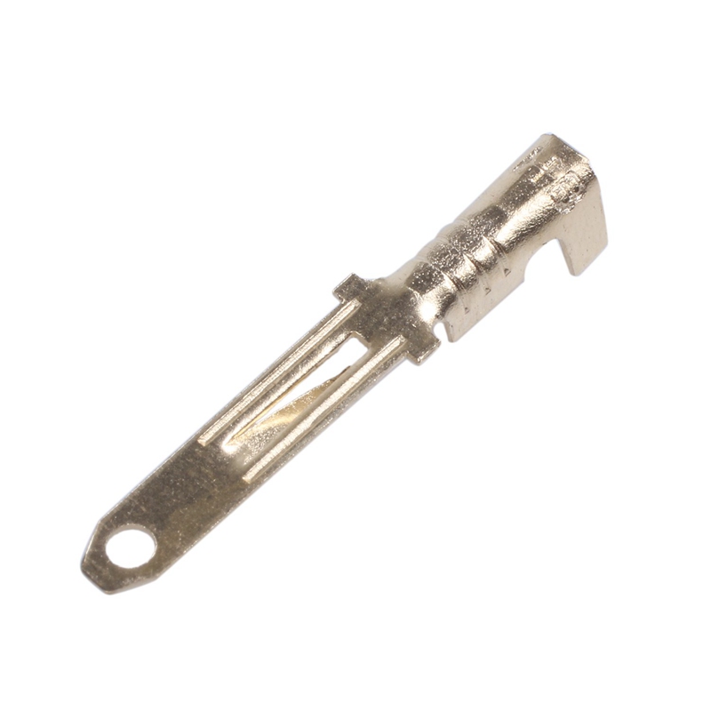 Male Spade Crimp Terminals Wiring Connectors, 2.8 mm, Gold Tone, 10