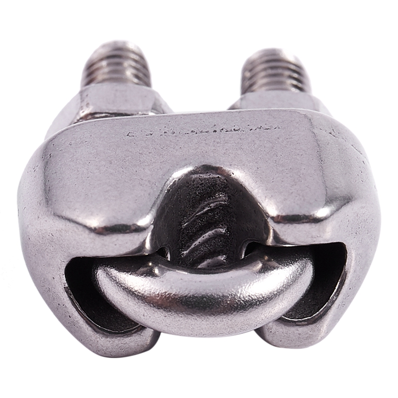 4pcs stainless steel cable clip saddle clamp for ropes 0.3cm 3mm wire