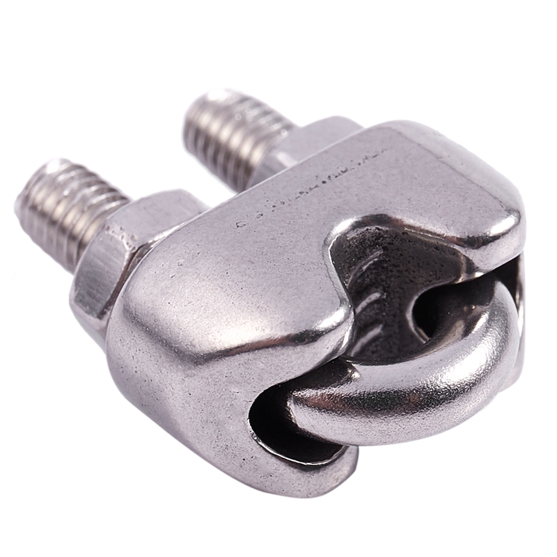 4pcs stainless steel cable clip saddle clamp for ropes 0.3cm 3mm wire