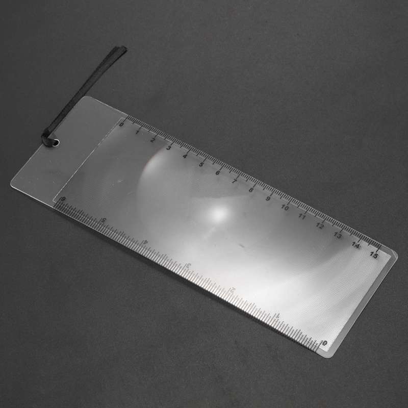 6 Pcs Bookmark Ruler Magnifier Fresnel Lens 3x Magnifying Sheet Clear