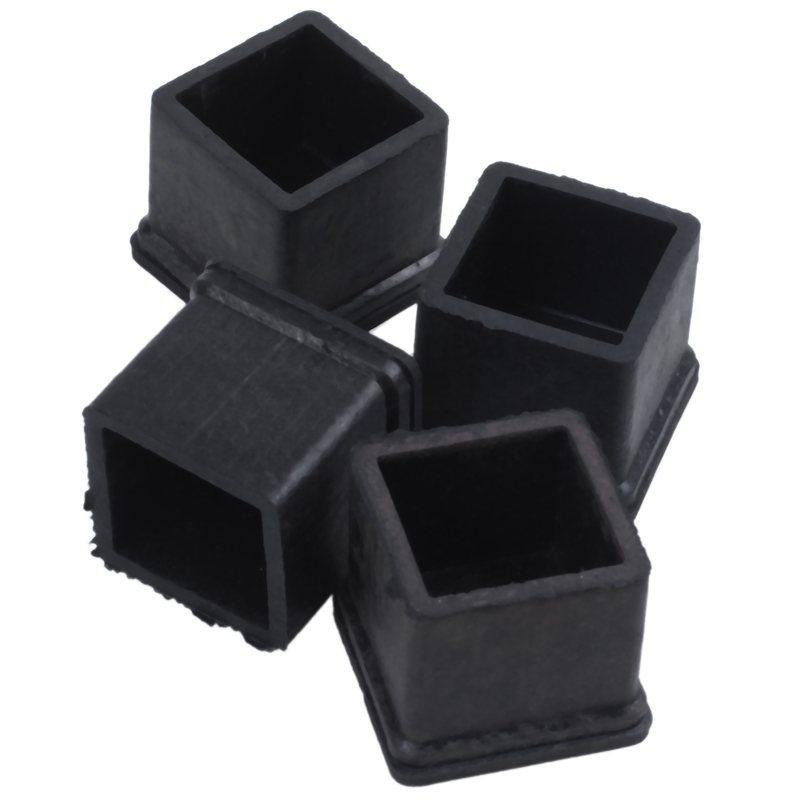 20 mm x 20 mm, Schwarz, quadratisch, Gummifuesse fuer Stuhl oder Tisch