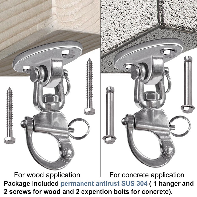 360° Swivel Swing Hangers, Heavy Duty Swing Hooks with 4 Screw for Porch U3X7 eBay