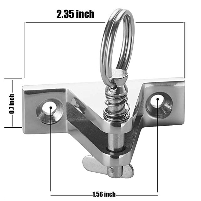 4Pack 316 Stainless Steel Bimini Top Hardware Deck Hinges for Boat