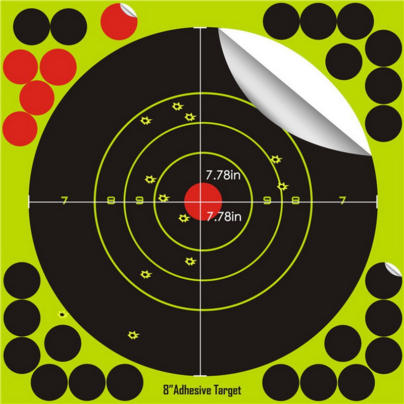 50Pcs/Set Hunting Targets 8x8 Inch Self Adhesive Paper Reactive