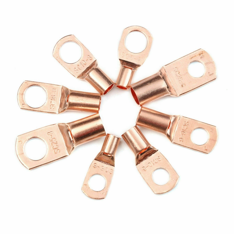 5X(140PCS Copper Wire Ring Terminal Lug SC Battery Welding Bare