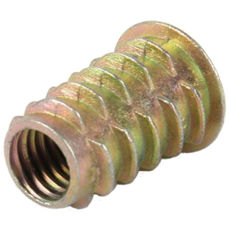 3X(100Pcs Iron Galvanized Insert Wood Nut Hex Drive Head Furniture Nut