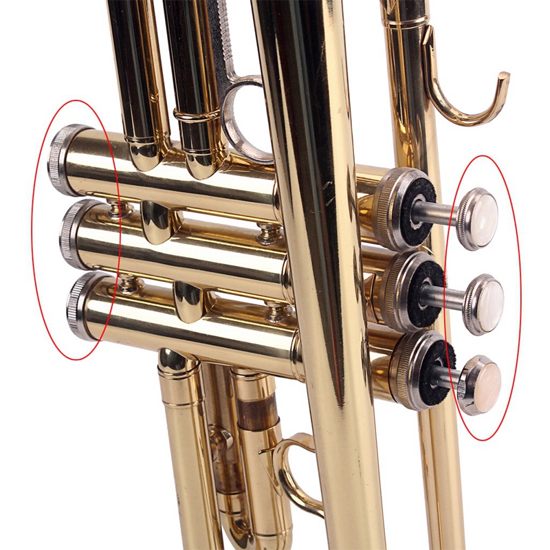 Trumpet Repairing Parts Screw Rod Cap Cover Trumpet Finger Buttons