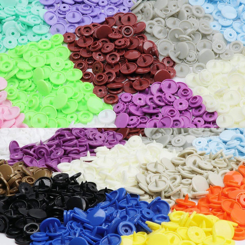 408 Sets Plastic Snap Buttons, No-Sew T5 Snaps with Organizer Storage